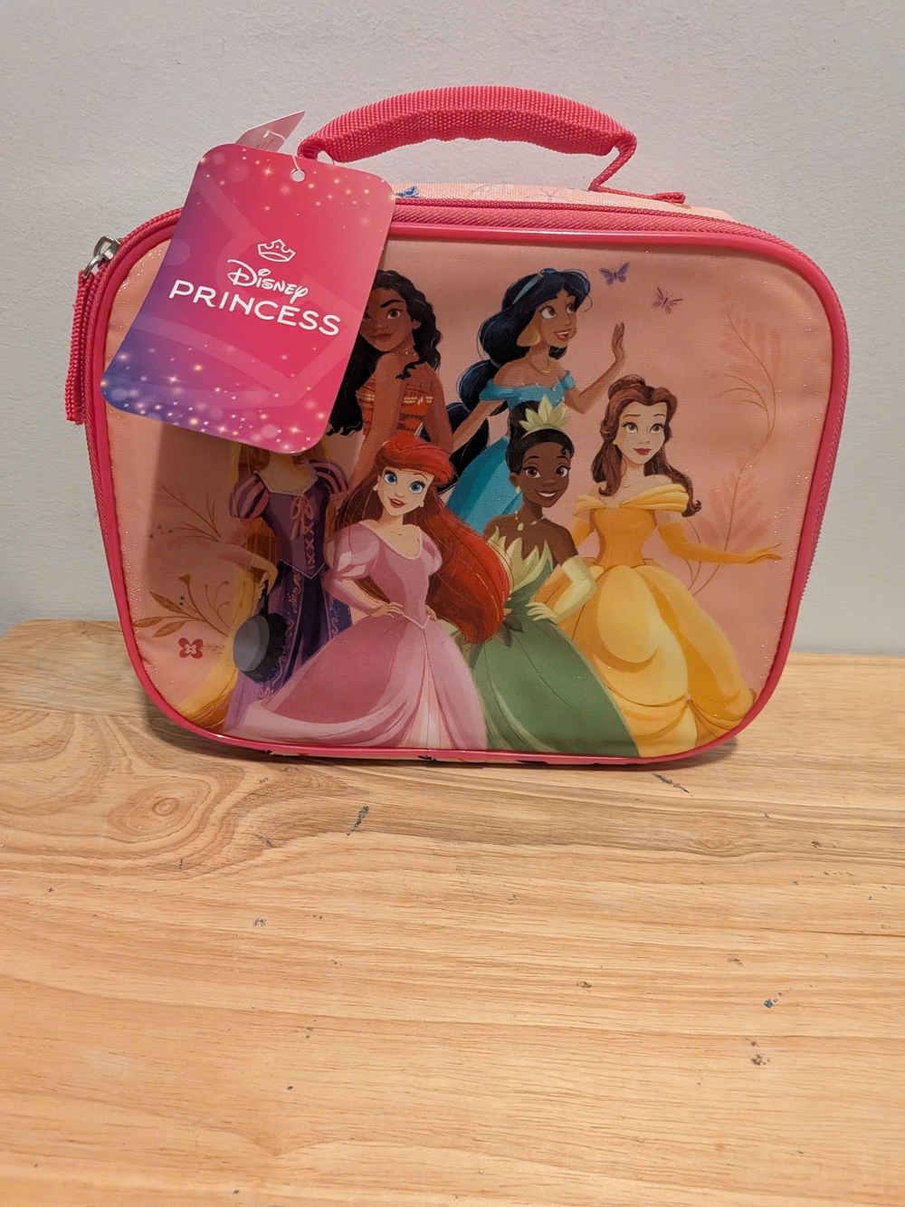 Disney Princess Pink and Peach Girls' Lunch Bag with Character Art